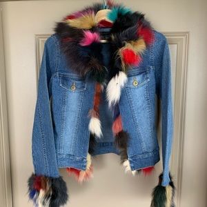 Vintage 'Sheri Bodell' Fox Fur Trimmed Jacket, P